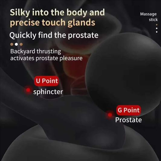 Electric Shock Prostate Massager With Hollow Ring - image 1