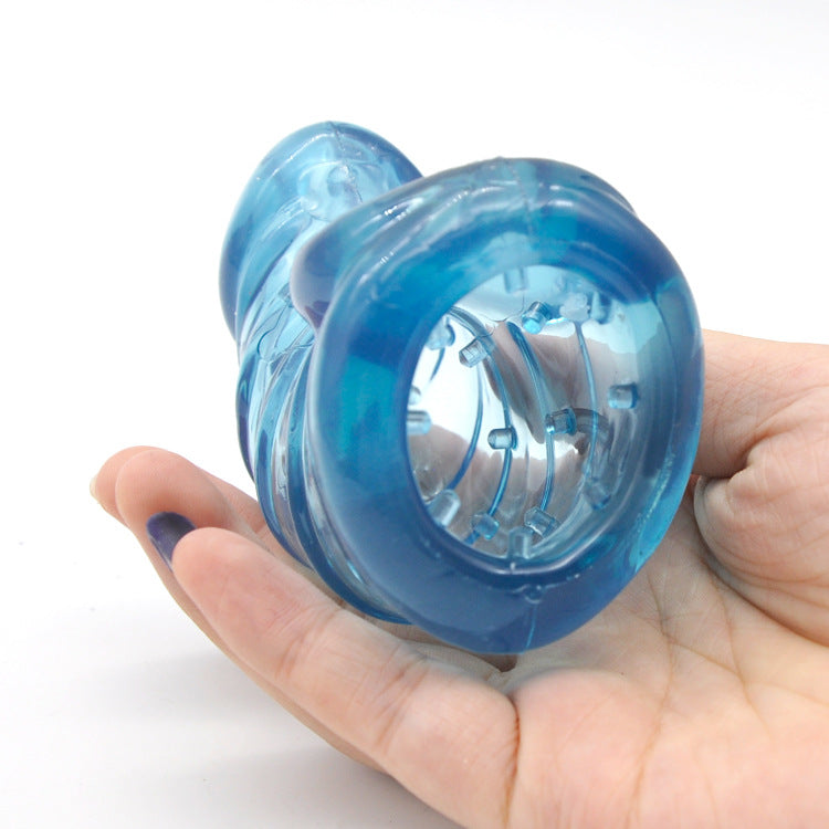 Beaded Silicone Sleeve Male Chastity Device - image 2