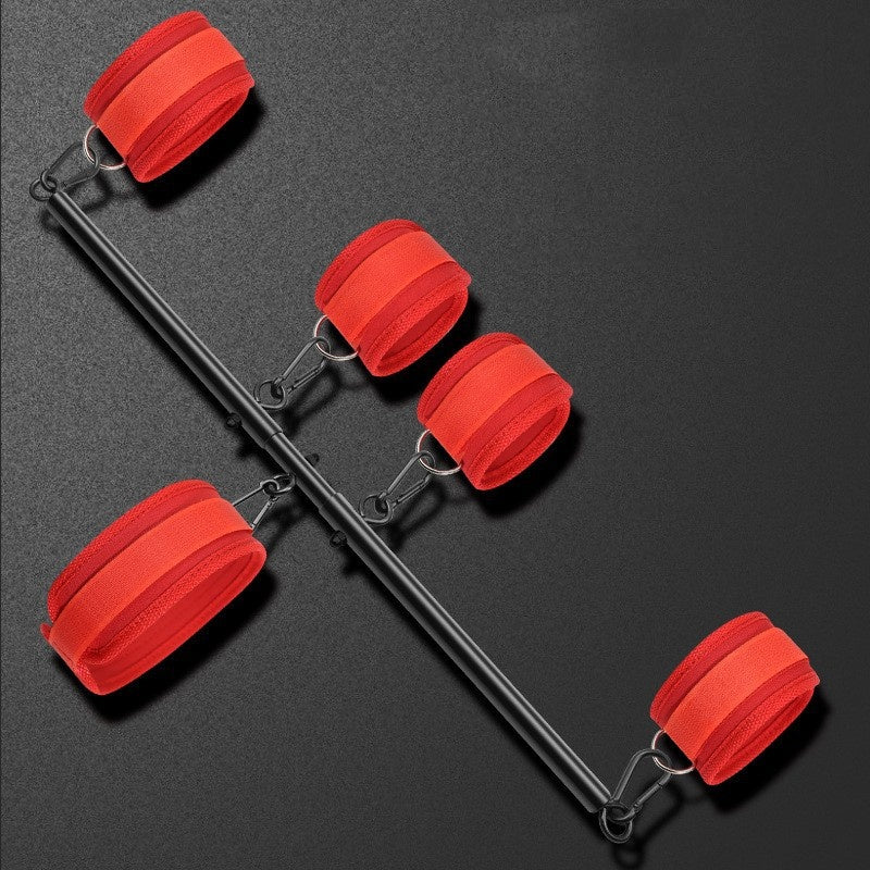 BDSM Bondage Hand Wrist Restraints & Ankle Restraints - Red Hand & Ankle Restraints with Collar - image 13
