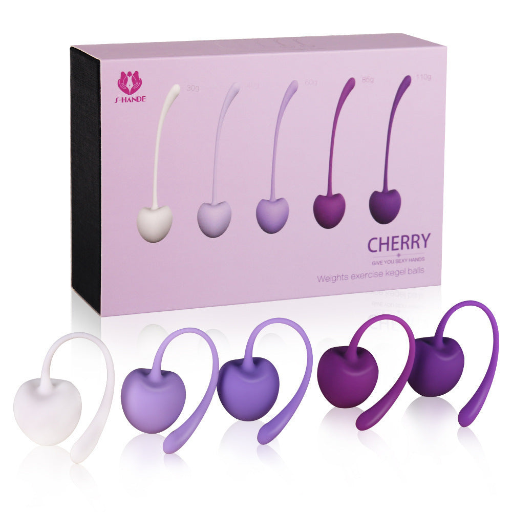 Cherry Kegel Balls - 5 Weighted Balls Per Set Ben Wa Balls - 5 Balls Set - image 3