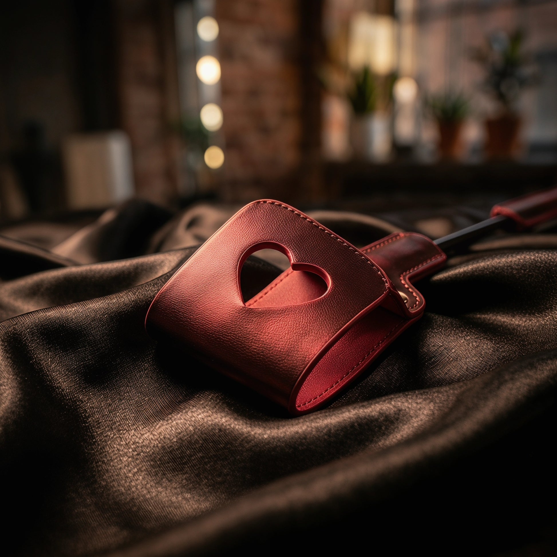 Heart Cutout Leather Whip - image 2