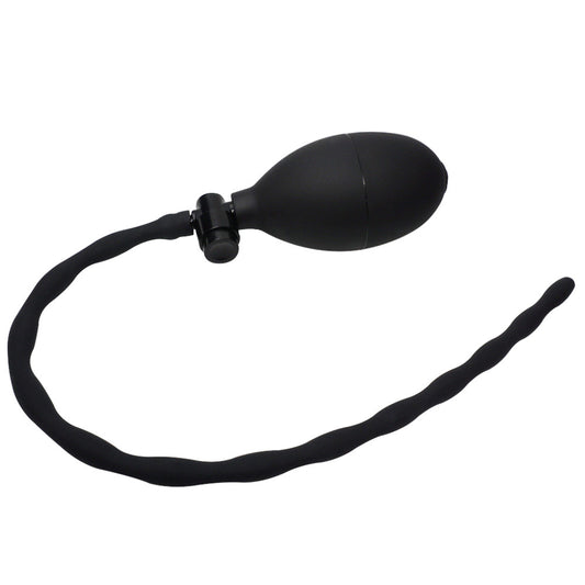 Inflatable Silicone Urethral Sound - Black - image 0