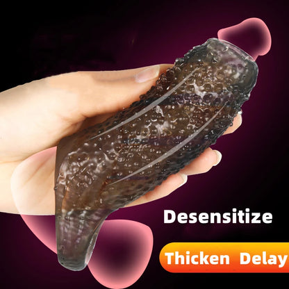 Big Penis Cover Extender Cock Enlargement Sleeve - image 1
