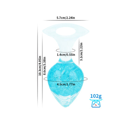 Crystalix Silicone Anal Plug - Blue - L - image 7
