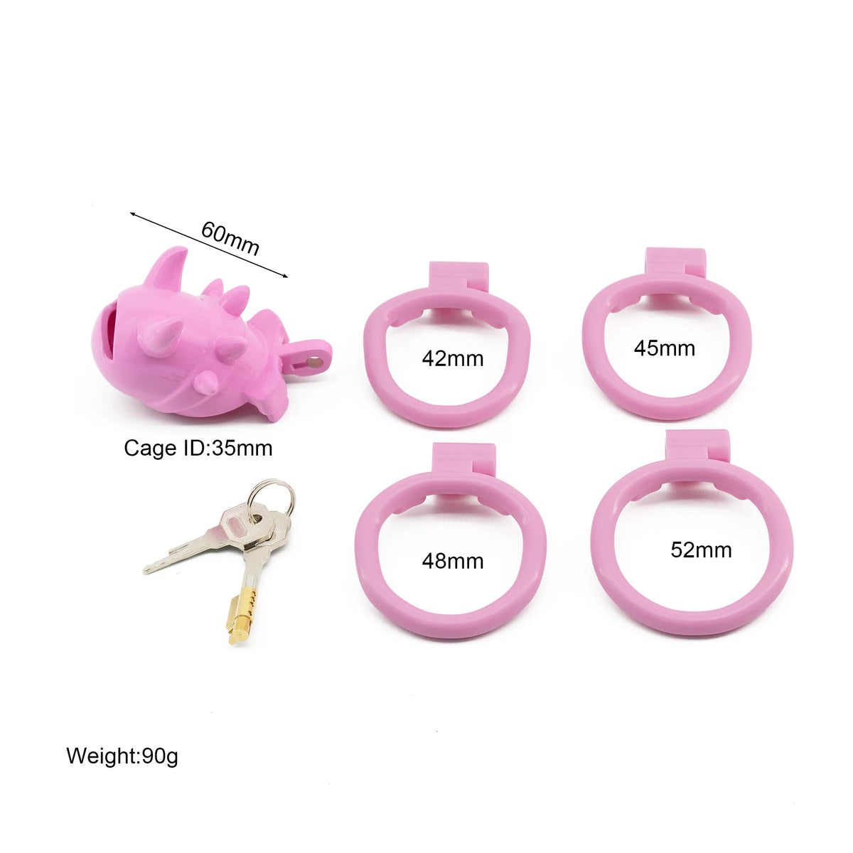 Demon & Angel Lightweight Resin Chastity Cage - C - image 1