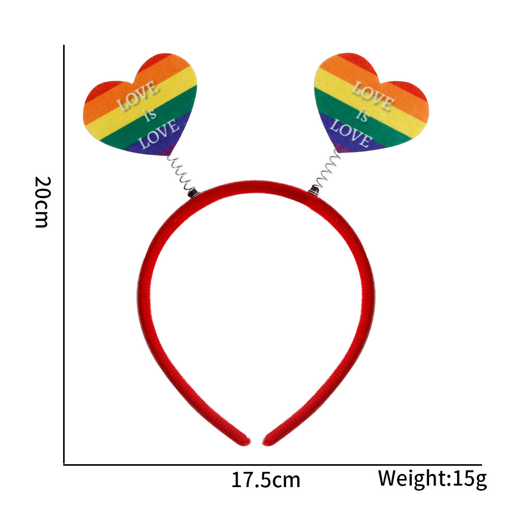 LGBT Headband Pride Month Accessory Rainbow Headband - I - one size fits all - image 2