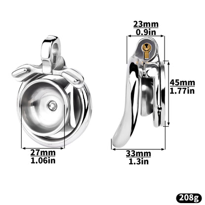M-shaped Flat Stainless Steel Negative Inverted Chastity Penis Lock Cage - image 12