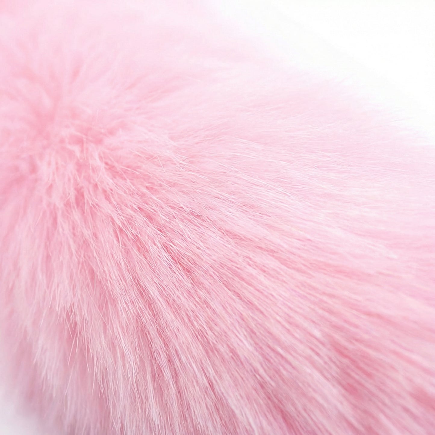 Pink Fox Tail Butt Plug • 18.1 Inch Tail - image 1