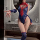 Women's Spider-Inspired Halloween Costume – Cutout Bodysuit with Gloves & Thigh-Highs - image 4