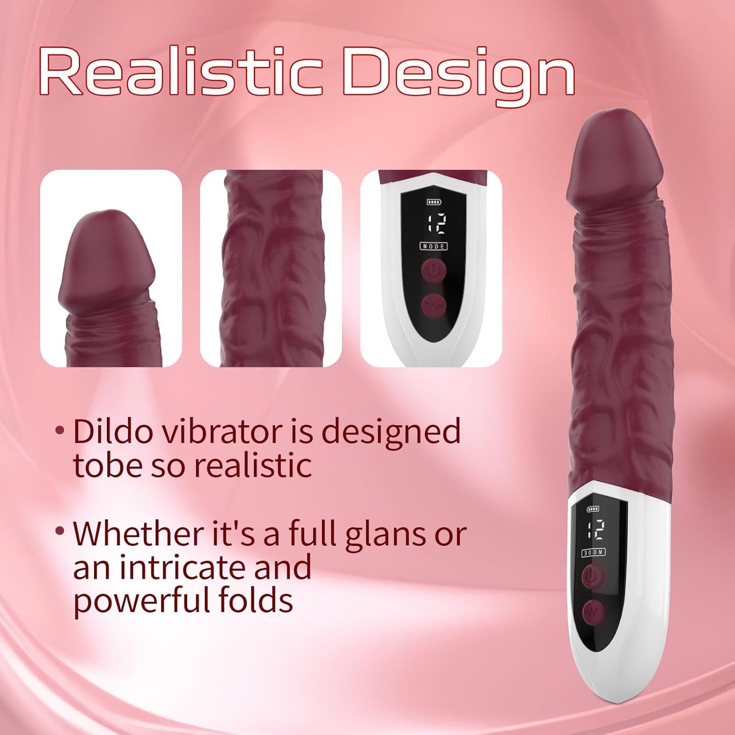 G Spot Dildo Vibrator with LED Display - image 4