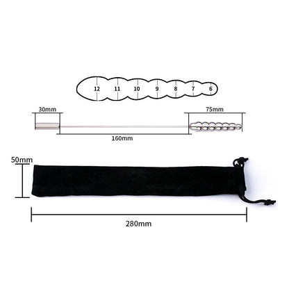 Beaded Stainless Steel Urethral Sound - S - image 2