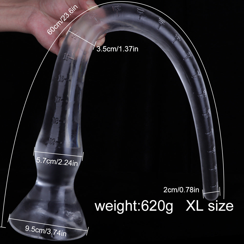 TPE Transparent Huge Butt Anal Plug - Transparent - XL - image 12