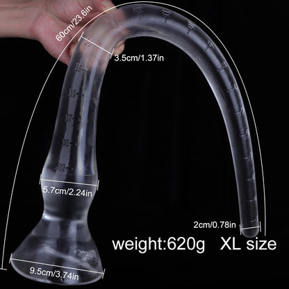 TPE Transparent Huge Butt Anal Plug - Transparent - XL - image 12