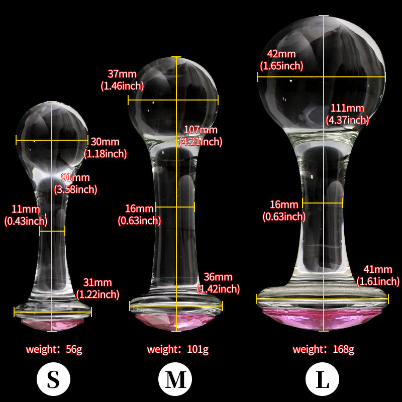 Crystalglow Glass Pleasure Anal Plug - image 8