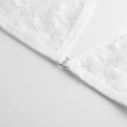 Men's Deep V-neck Lace Trim Sleepwear Sissy Men's Bra - image 0