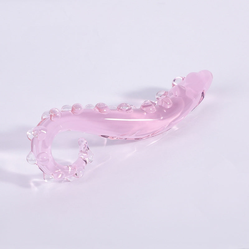The Sacred Squirter – Curved Glass Wand for G-Spot & Temperature Play - Pink - image 4