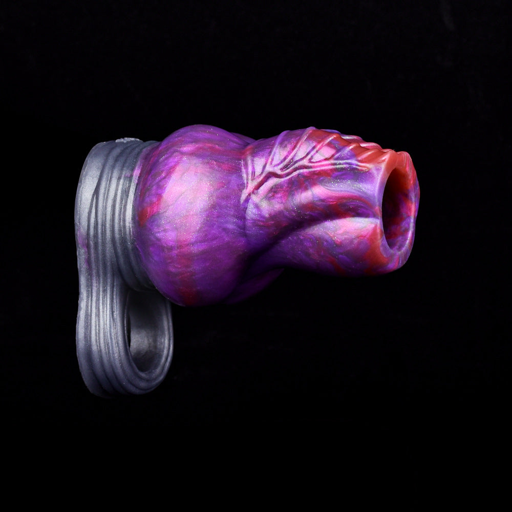 Silicone Cock Sleeve Monster Dragon Big Knot Penis Extender - image 3