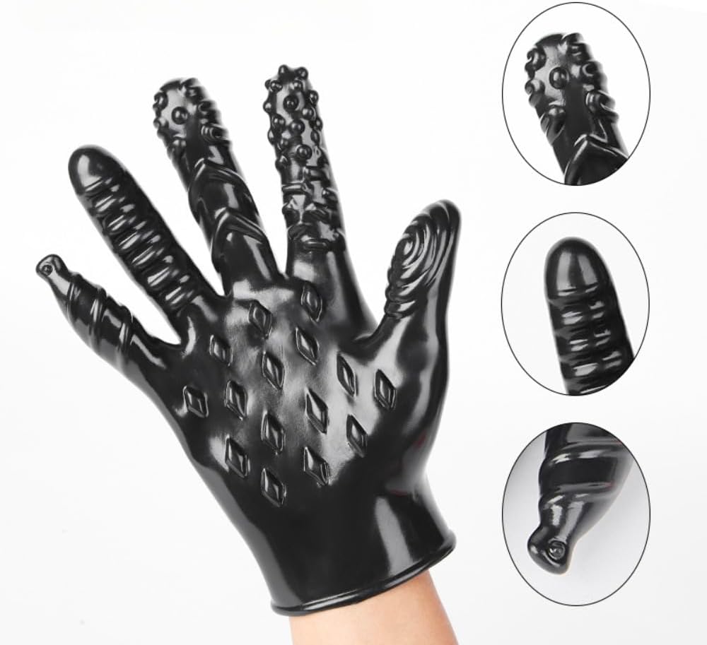 Masturbation Wolf Fingers BDSM Gloves - Black - image 3