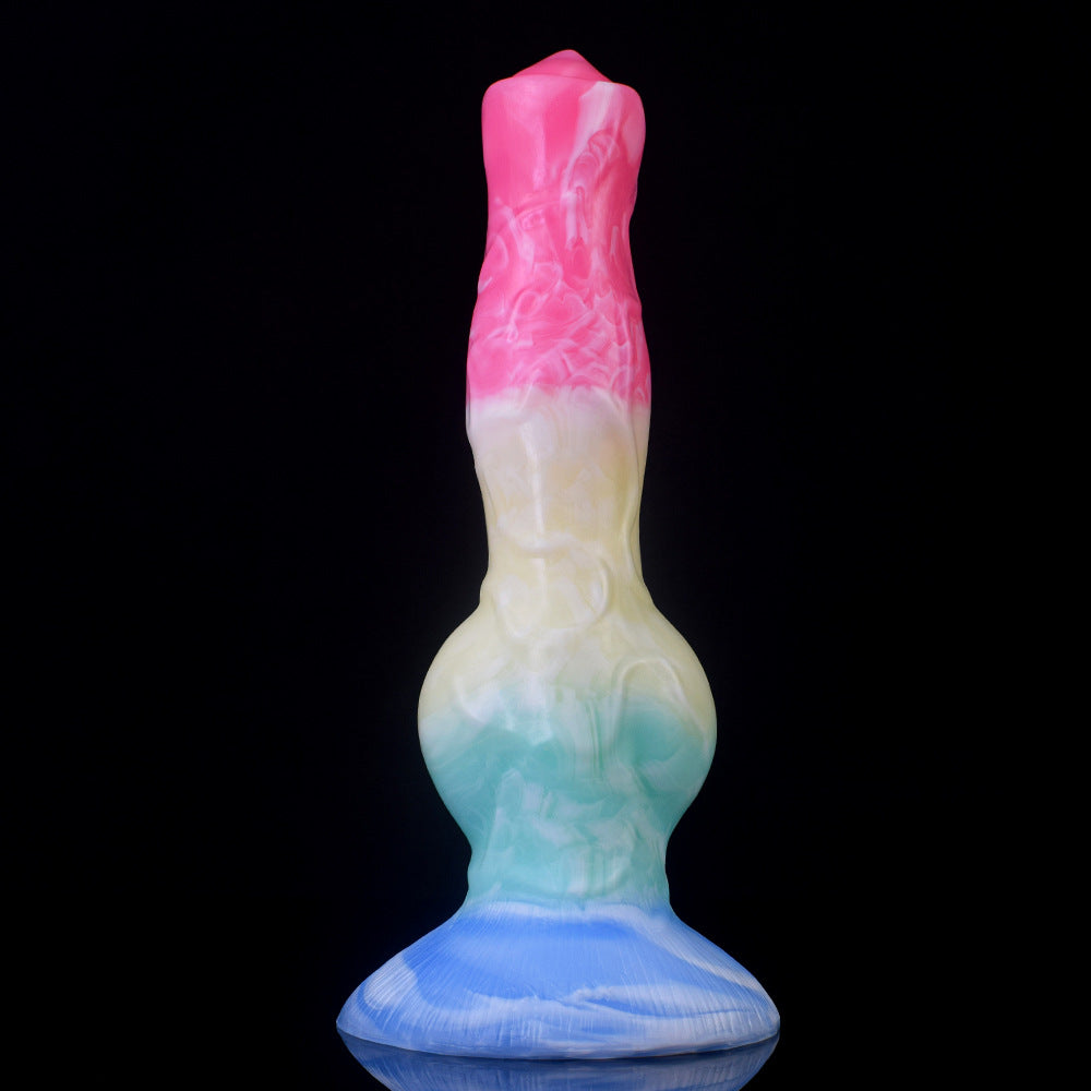 Fantasy Silicone Animal Penis - Pink Blue - image 3