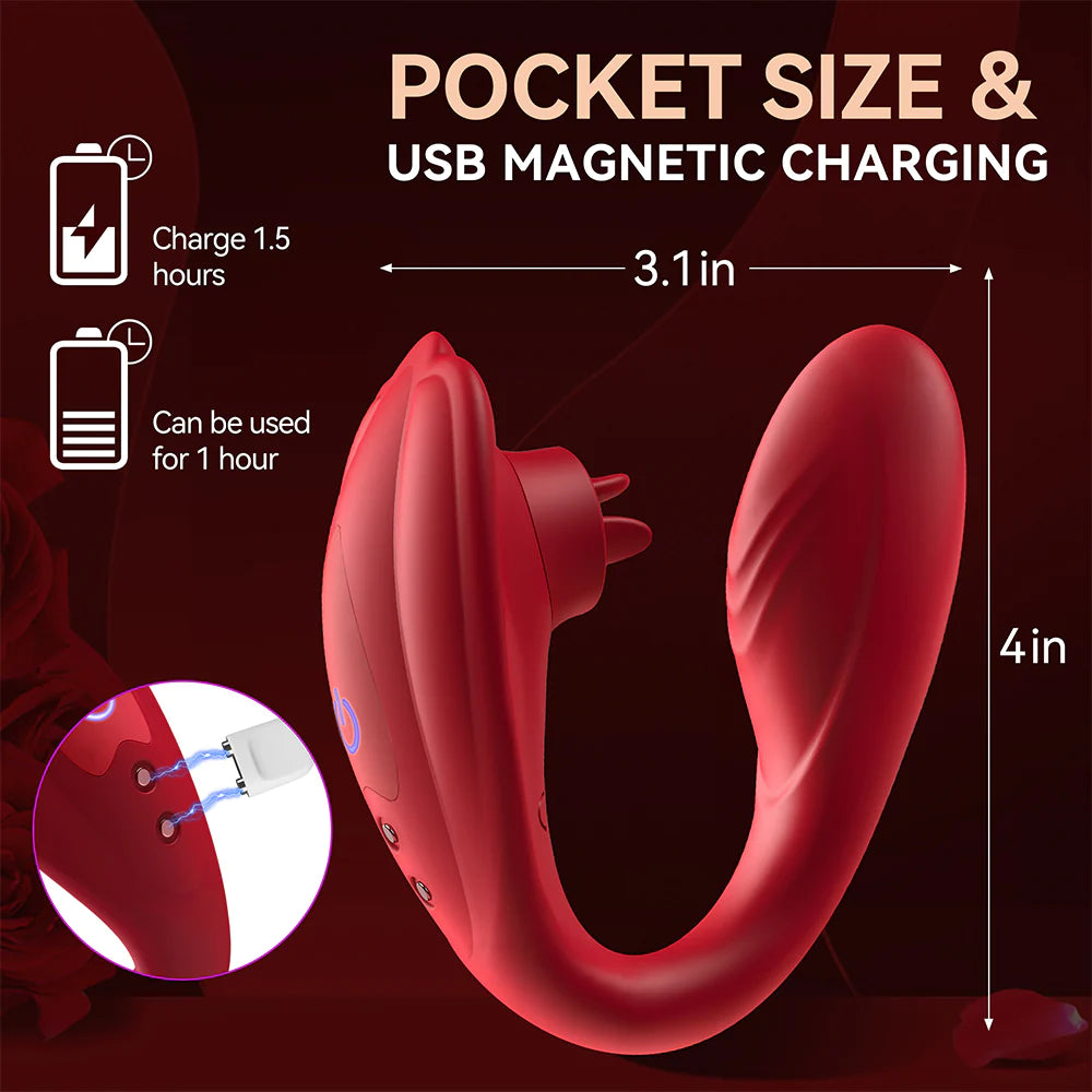 Remote Control Vibrator With 10 Licking Vibration Modes Clitoris G-Spot Stimulator - image 3