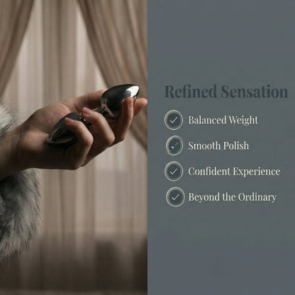 Dark Gray Fox Tail Butt Plug • 18.1 Inch Tail - image 4