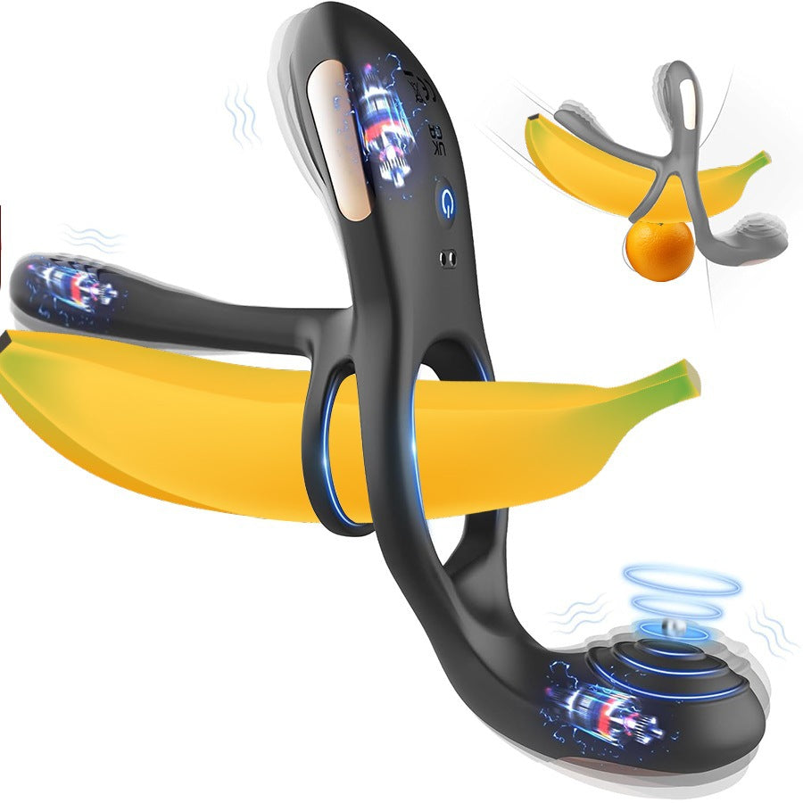 Vibrating Cock Ring with Clitoral Vibrator & Remote - Black - image 0