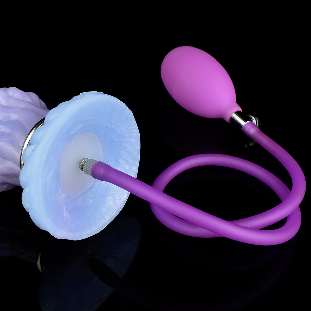 8 Inch Blue Alien Egg-Laying Dildo Silicone Ovipositor Sex Toy - image 6
