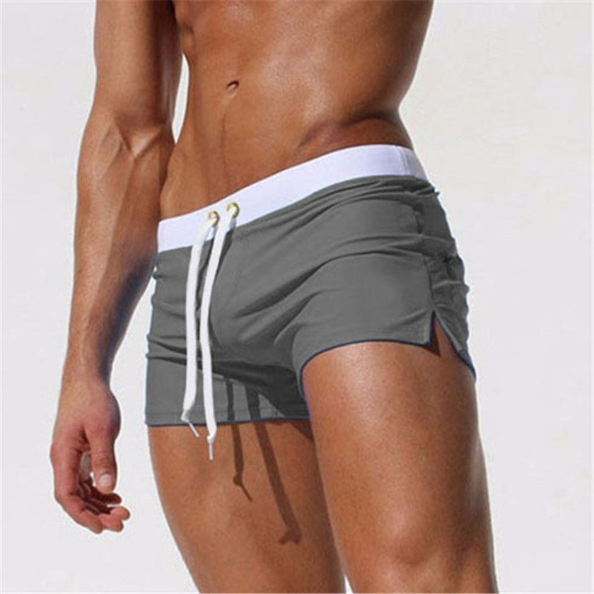 Square Cut Swim Trunks Men Underwear - Dark Gray - XXL - image 10