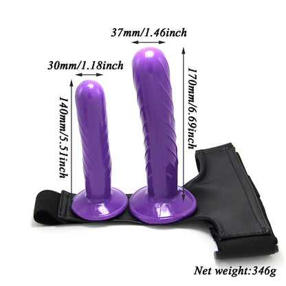 Double-Ended Strap-On Harness - Purple - image 2