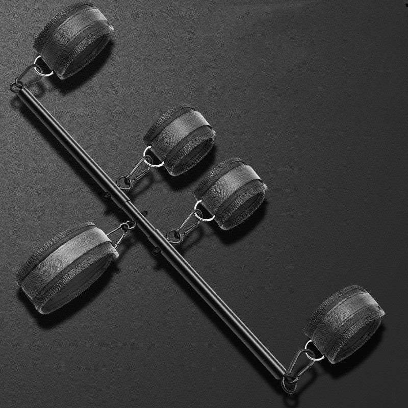 BDSM Bondage Hand Wrist Restraints & Ankle Restraints - Black Hand & Ankle Restraints with Collar - image 10