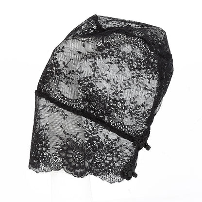 Lace Full Face Masquerade Mask Mesh Headwear - image 6