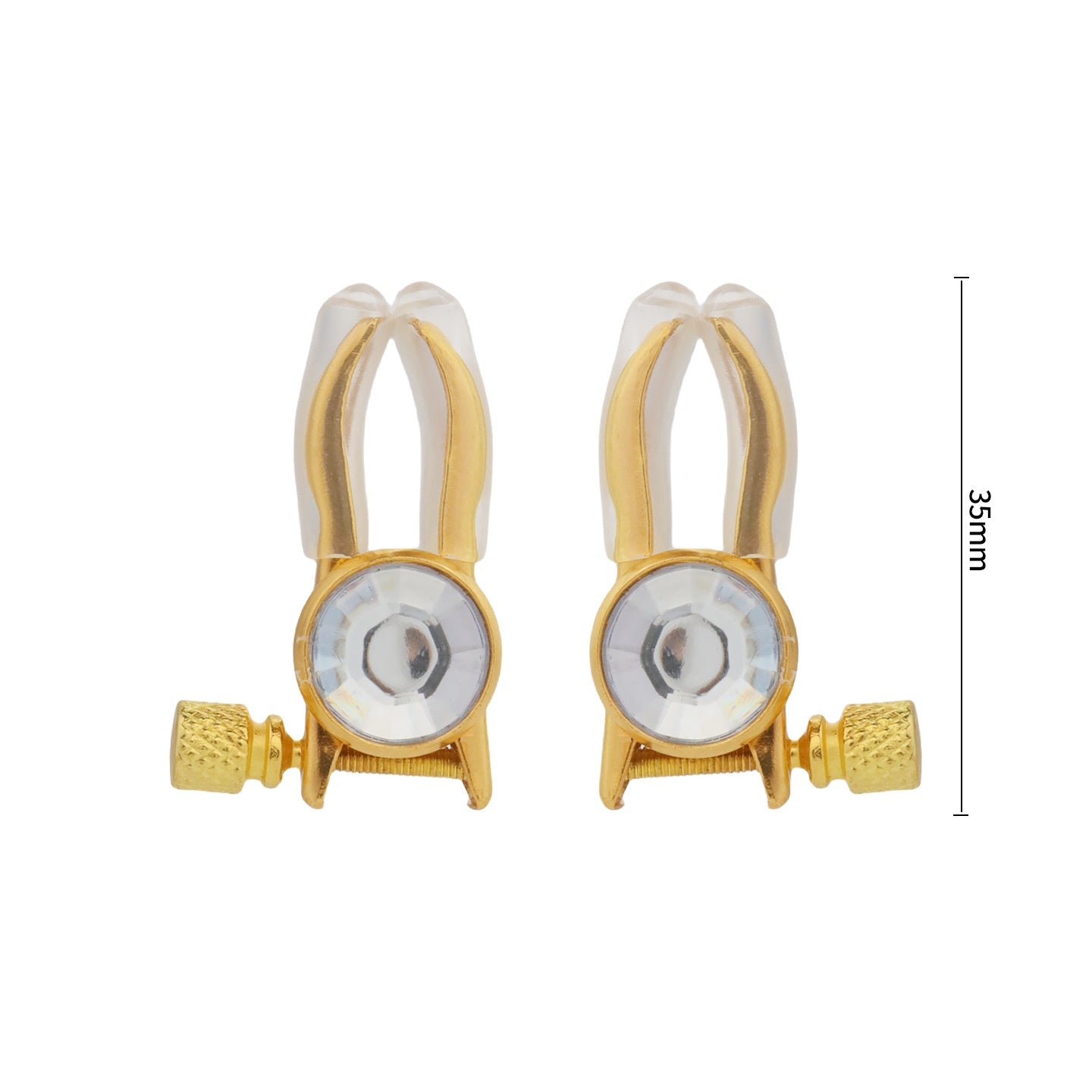 Crystal Base Adjustable Nipple Clamp - White - image 0