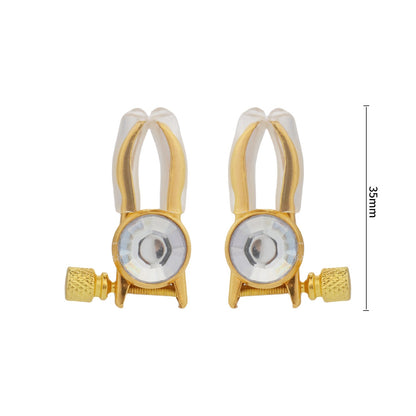 Crystal Base Adjustable Nipple Clamp - White - image 0