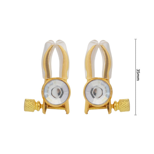 Crystal Base Adjustable Nipple Clamp - White - image 0
