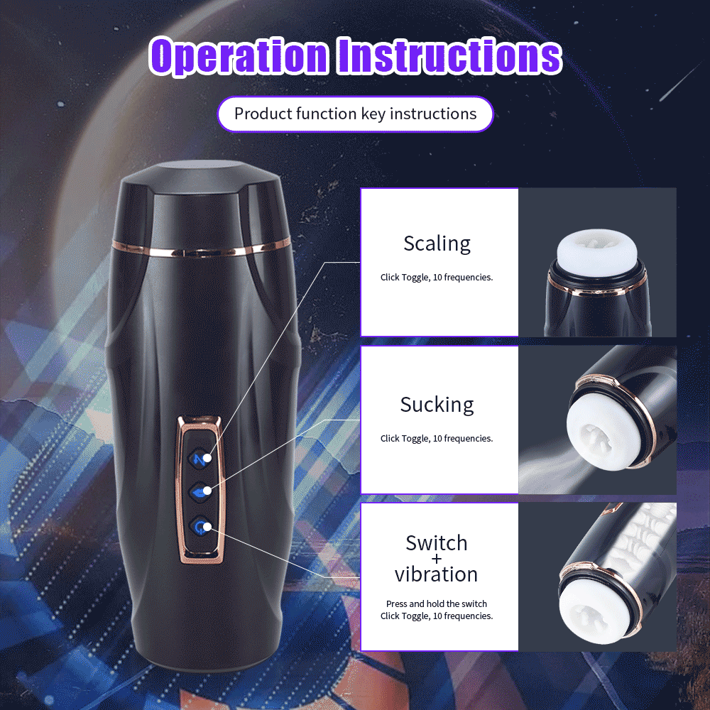 Automatic Telescoping Stroker With Suction & Vibration - image 5