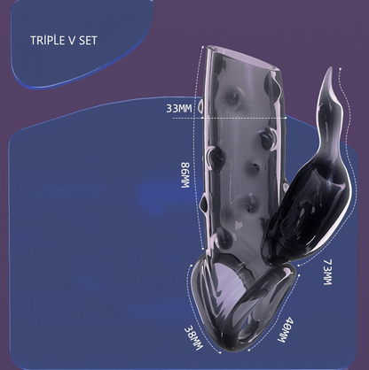 Double Pleasure Vibrating Penis Sleeve - image 2