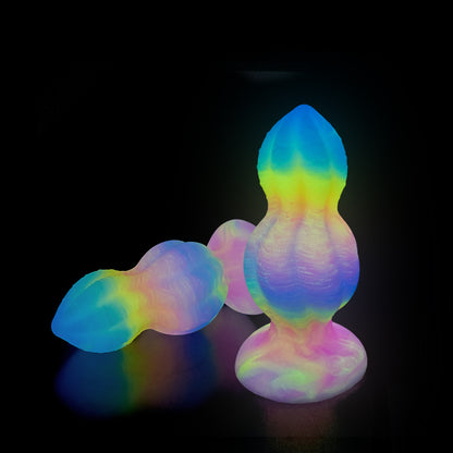 Dual-Size Fantasy Gourd Silicone Dildo with Glow-in-the-Dark & Suction Cup - image 2