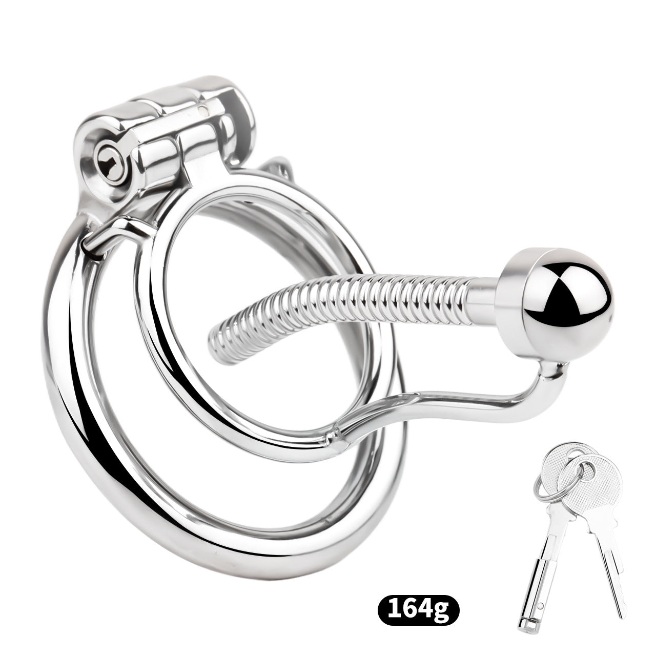 Metal stainless steel horse's eye stick anti-escape inverted chastity cage can urinate with urine blocking sex toys - S - 55mm - image 4