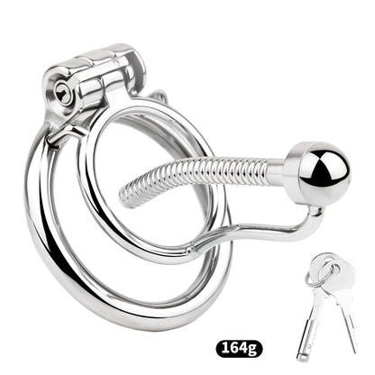 Metal stainless steel horse's eye stick anti-escape inverted chastity cage can urinate with urine blocking sex toys - S - 55mm - image 4