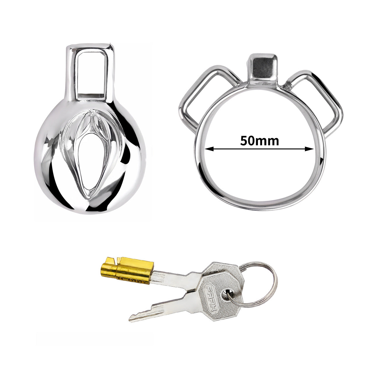 Stainless Steel Sissy Chastity Cage - 50mm - image 7