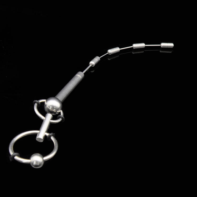 Adjustable Penis Beads Centipede Sound - Silver - image 2
