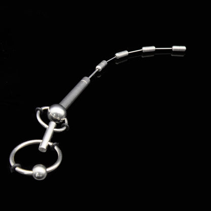 Adjustable Penis Beads Centipede Sound - Silver - image 2