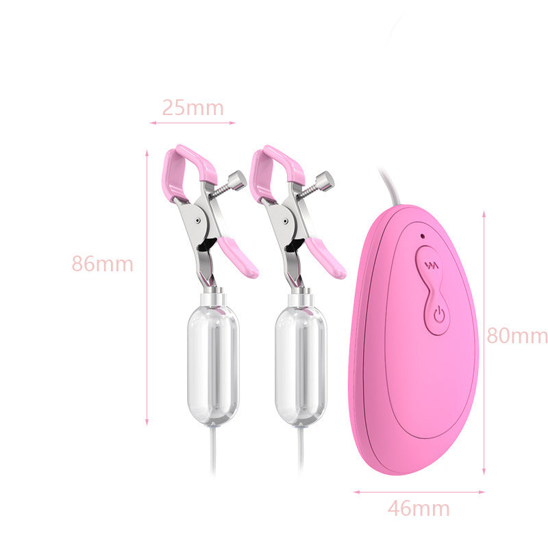 Electric Vibrating Nipple Clamps - Pink - image 1