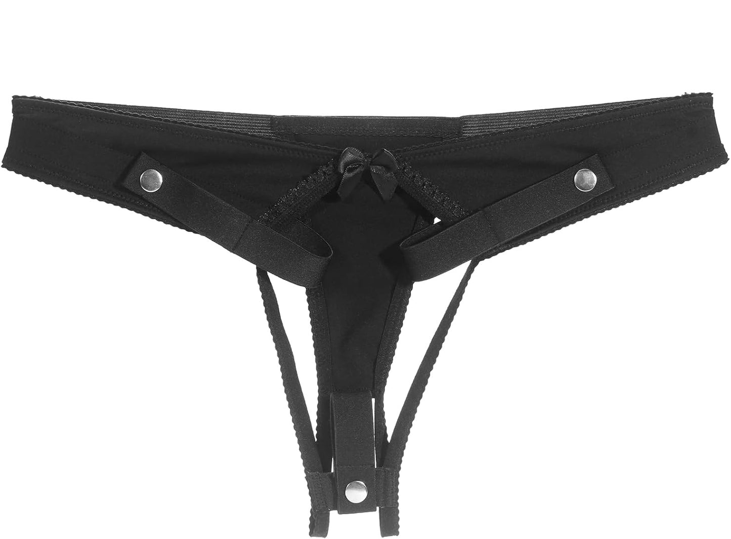 Sexy Men's Chastity Belt Fixed Pants - Black Lock-Free L-Size - image 8
