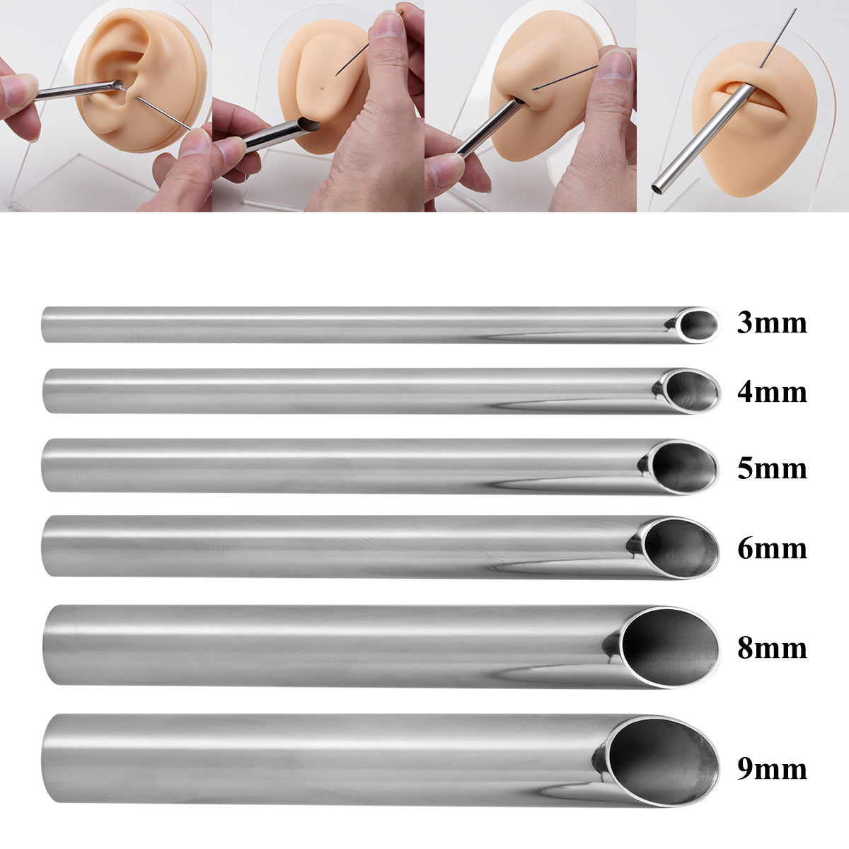 Piercing Guide Tube & Tool – Perfect for Nose, Nipple, Ear, and Belly Button Piercings - 9mm - image 1