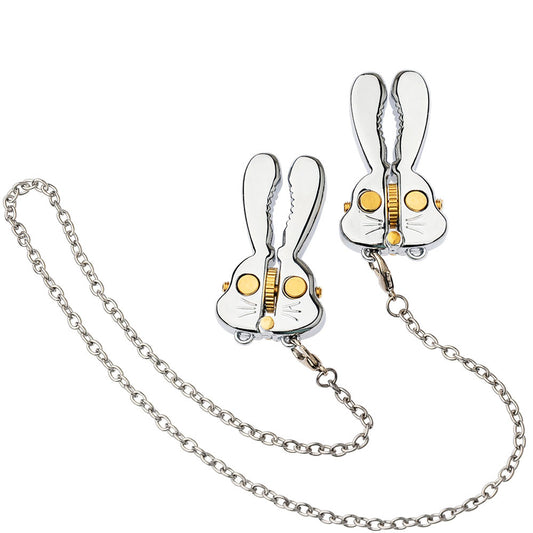 Adjustable Bunny Nipple Clamps – Sensory Play with Bells & Gear Control - SB  - S - image 0