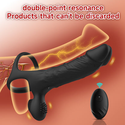 7-Mode Dual Vibe Cock Ring – Double Penetration & Testicle Stimulation - image 5