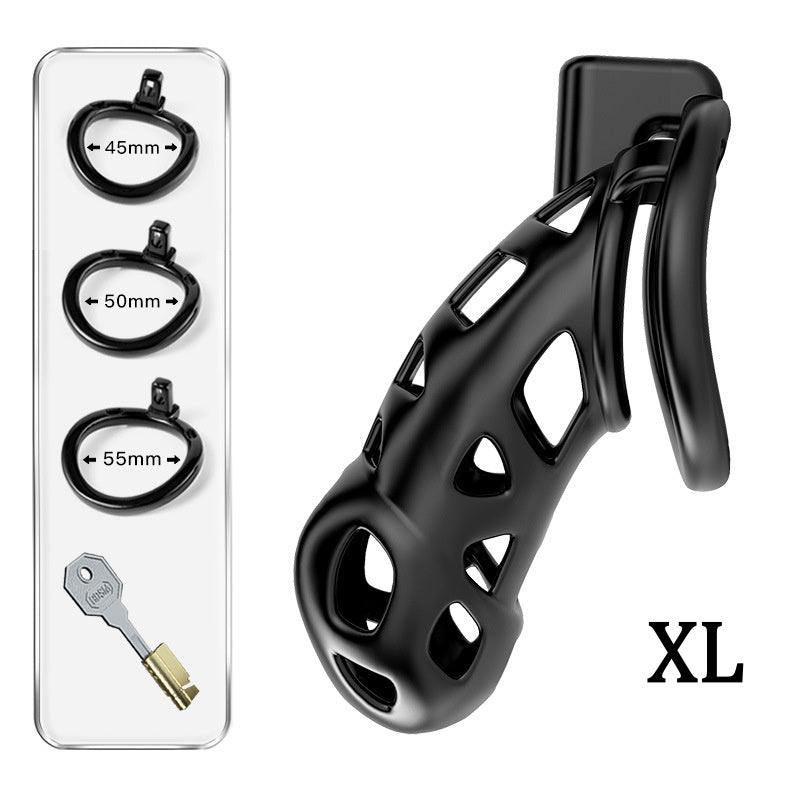 Black Slave Chastity Cage - Hollow - XL - image 6