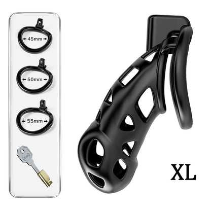 Black Slave Chastity Cage - Hollow - XL - image 6