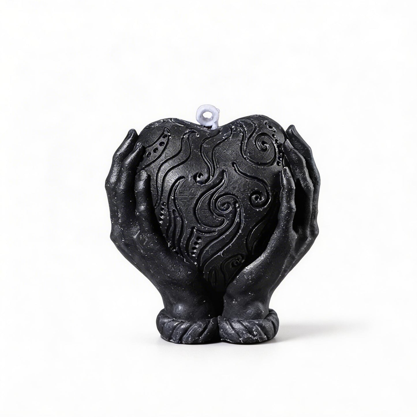 Hands Holding Heart Sensual Candle – Low-Temperature - Black - image 5